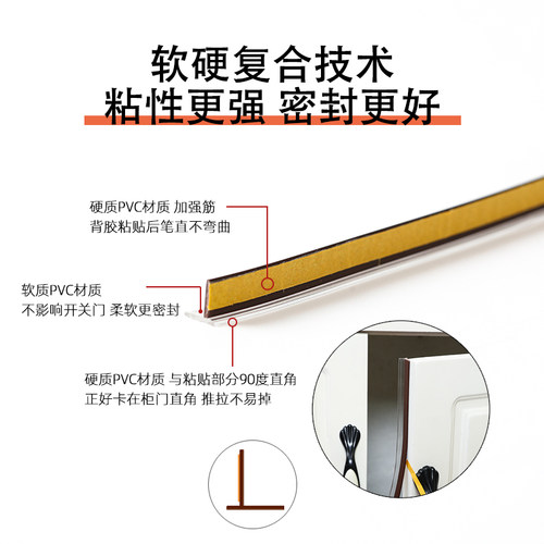防尘胶条衣柜防尘条柜门防虫密封条橱柜玻璃柜门缝密封条挡灰神器