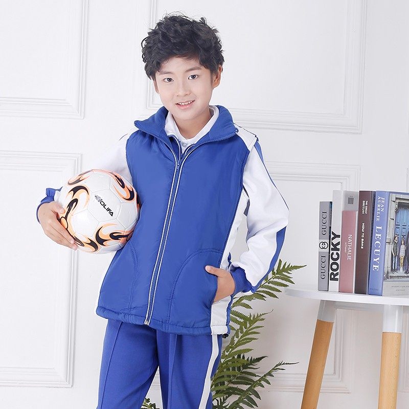 深圳市统一校服小学生男女保暖马甲冬装棉马甲棉背心防寒棉裤冬季