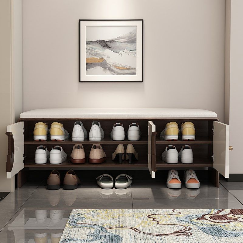 新中式入户门口换鞋凳一体鞋柜可坐式软包凳面穿鞋凳小户型玄关凳,住宅家具,换鞋凳,淘宝优惠券,粉丝福利购,淘宝优惠卷