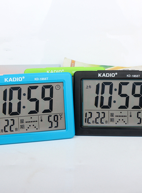 大字体电子闹钟静音卧室床头儿童小电子表时钟多功能闹铃北欧风格