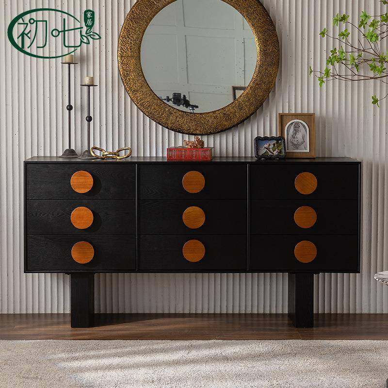 中古实木九斗柜电视柜法式复古黑色现代简约玄关柜客厅储物餐边柜,节庆用品/礼品,新娘配件,淘宝优惠券,粉丝福利购,淘宝优惠卷