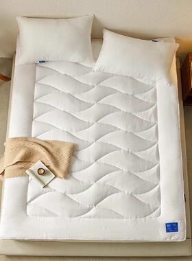 日式简约白色瑞士山宁泰全棉大豆软床垫学生宿舍保暖榻榻米床褥++