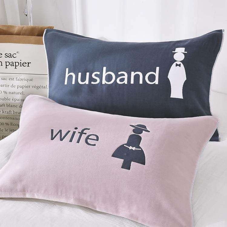 纯棉JOD巾025新款一对装纱巾布枕头毛巾大人2情枕侣忱可爱