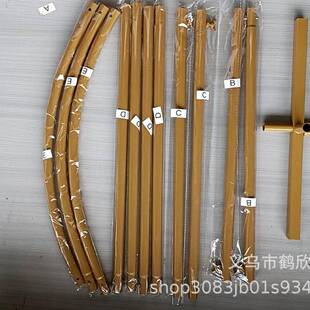?热卖金色7.2f支铁艺F$ph(#g@拱景t形门架婚礼路引气球架摄影背高
