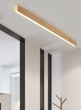 日式原一木吸顶简灯极简ZFO个性长条字玄过道灯现代约护眼关走廊