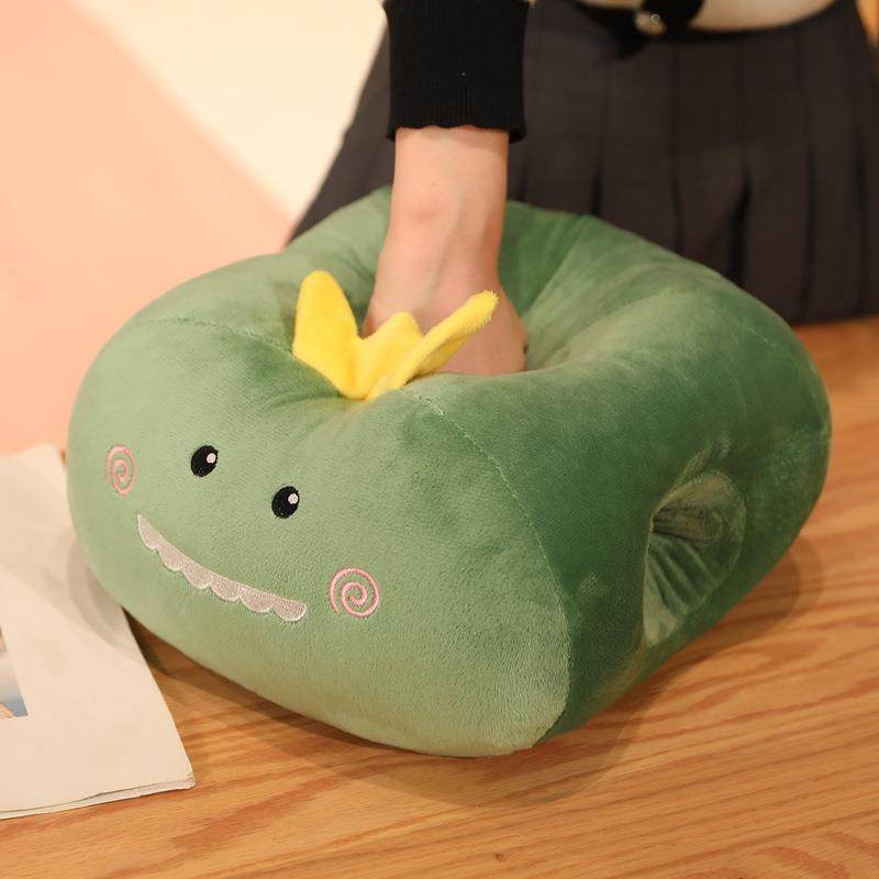 男生插XIS抱枕枕可炮台两用带洞玩具男午睡抱枕以暖女手