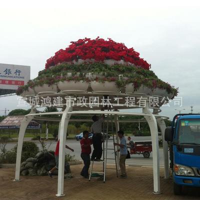 水厅BHE铁艺花架承接市政绿化工程外户园广场母林景观花盆花坛花