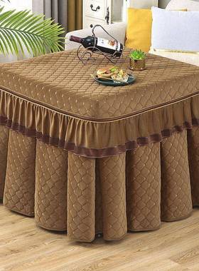 5桌TH5H桌布正方形通用电火炉罩家用烤火罩T【EZK没桌架