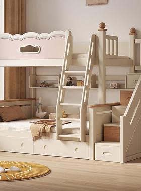 XSA全实木上下铺平行子高低型床小户型床经济同宽双母层床两层上