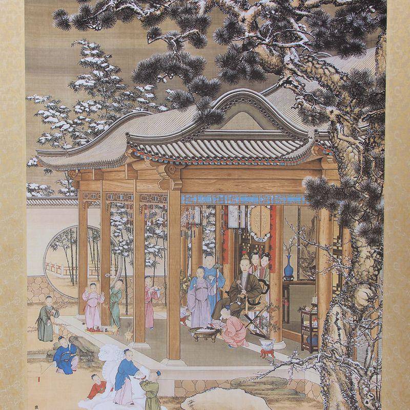 复人古做旧字画883客厅装风饰垂直悬浮玩具
