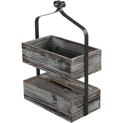 2YPI面层桌收纳架乡复古火炬木纳架多功能洗村漱用品收架新品