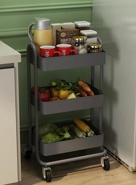 厨房置物架落式菜篮子玩整理具多层家用收纳小推车多功地能95613