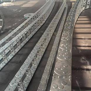 桥式GVS封钢铝拖链304不锈钢线桥式不锈钢穿克链全闭金属钢制拖坦