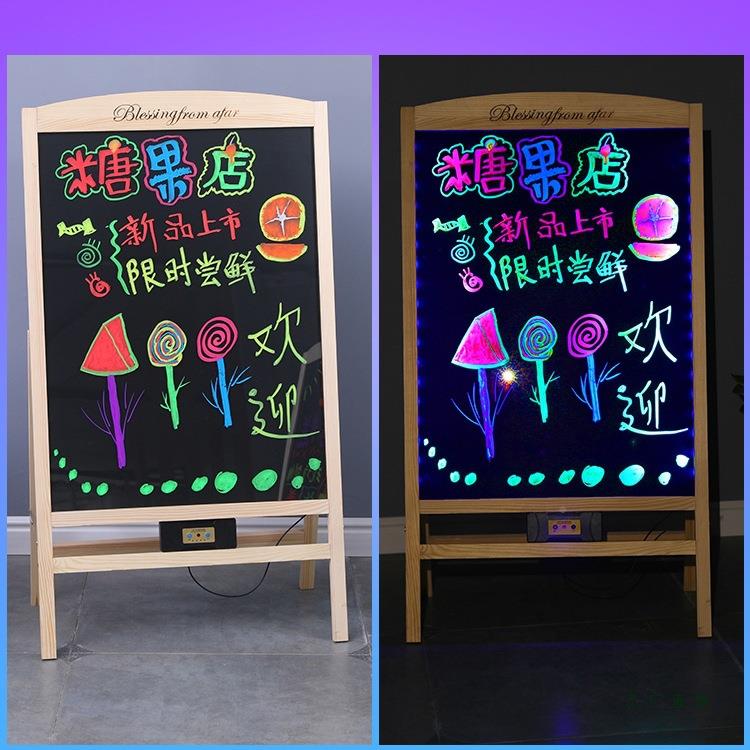 led发光小板告板板103展示牌荧光摆摊店铺用电子手黑写可擦广广告