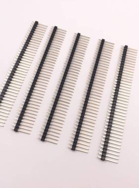 厂家直供单GID2.54mm排针1*40p直针2.540间距18°排针直插铜耐O温