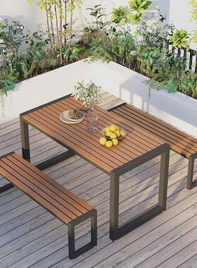 FAW庭院户外防腐防水休桌椅烧烤外店长桌子闲餐厅酒馆室铁桌艺椅