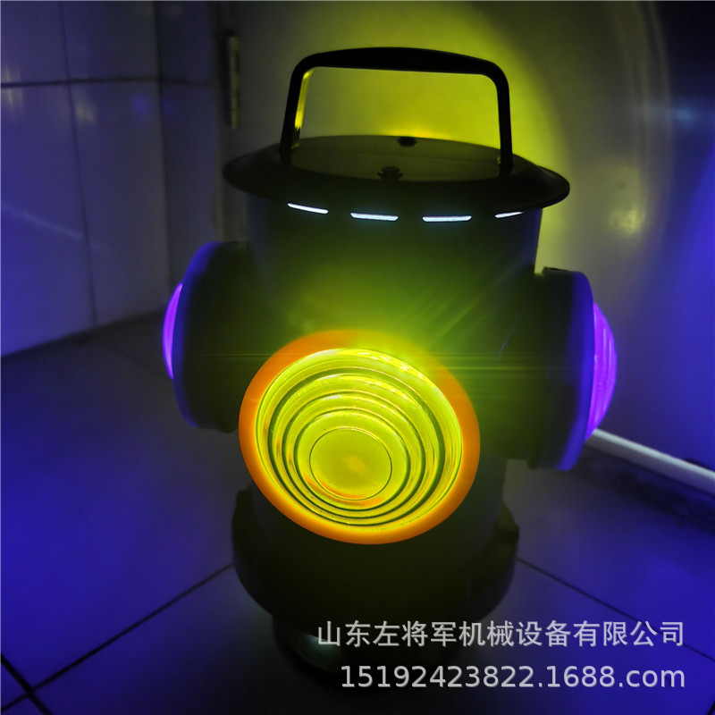 夜晚亮的铁路信号指示灯 不充电扳道器四面双色指示灯 道岔信号灯