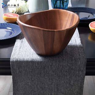 厂家直销相思木用沙碗ZHT66052家水果碗纯日式拉相思木质餐具色碗