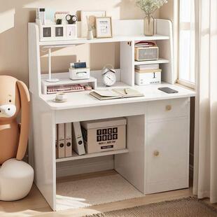 学小生家学习桌带抽书桌120书架约组合一体桌椅用套装简卧室孩写