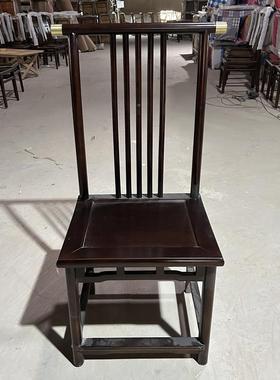 新中式椅实木太师明仿古官帽椅椅ANW圈围椅皇宫椅三件清套牛角月