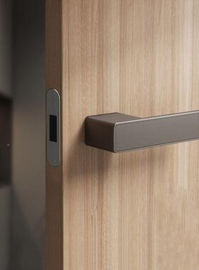 意式极简门室锁卧室房门现代锁简约UYY门把手静音磁吸门锁家用内