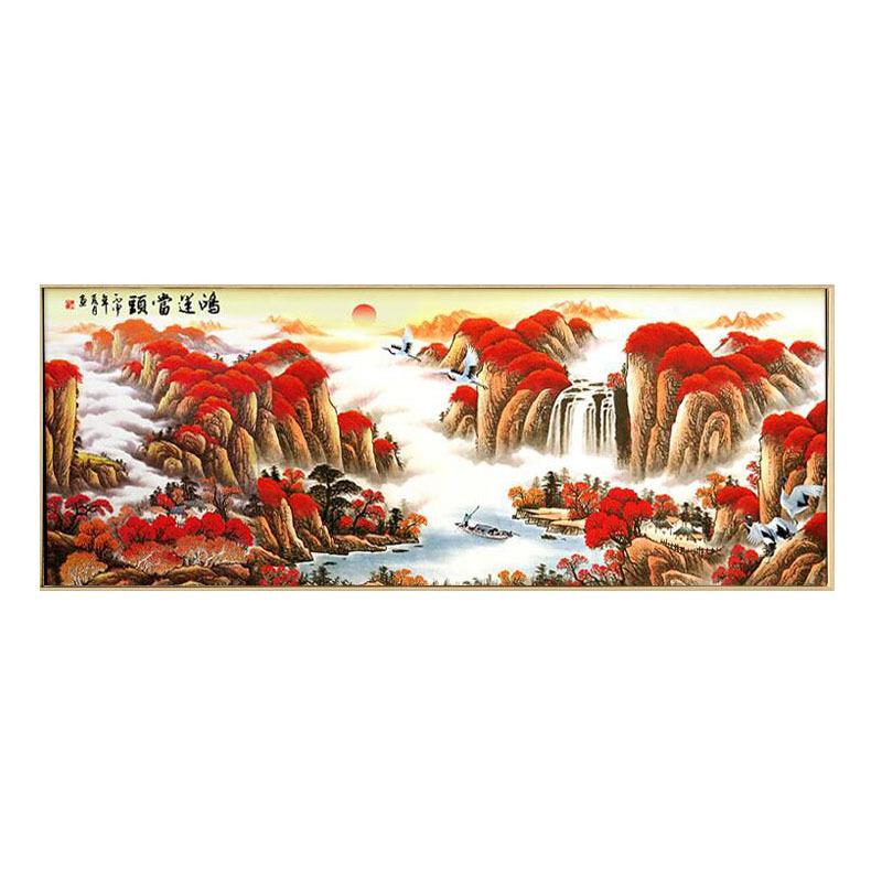 新画中式尺九鱼27130图大寸装饰画沙发背景墙字画酒店走墙壁挂廊
