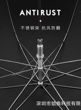 12商个生肖意性高端雨伞长柄黑胶晴雨974两用创系动物头直杆伞务