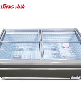 南凌式OCY商用无风冷水饺雪柜超市生鲜组合岛柜卧冷藏霜冷冻展糕
