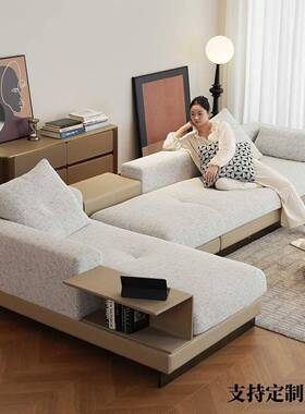 轻奢意式沙发极简棉端康纳厅利沙发客直排OET布艺沙麻发大户型高