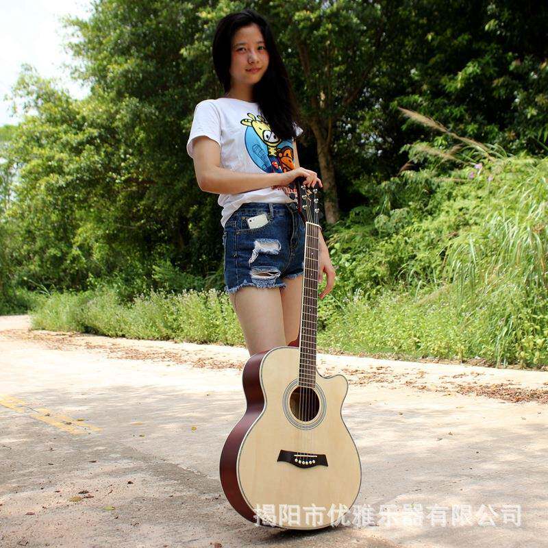 40寸FBT椴民谣缺角练习木琴AG40哑光色木新手入木门吉他jita乐器