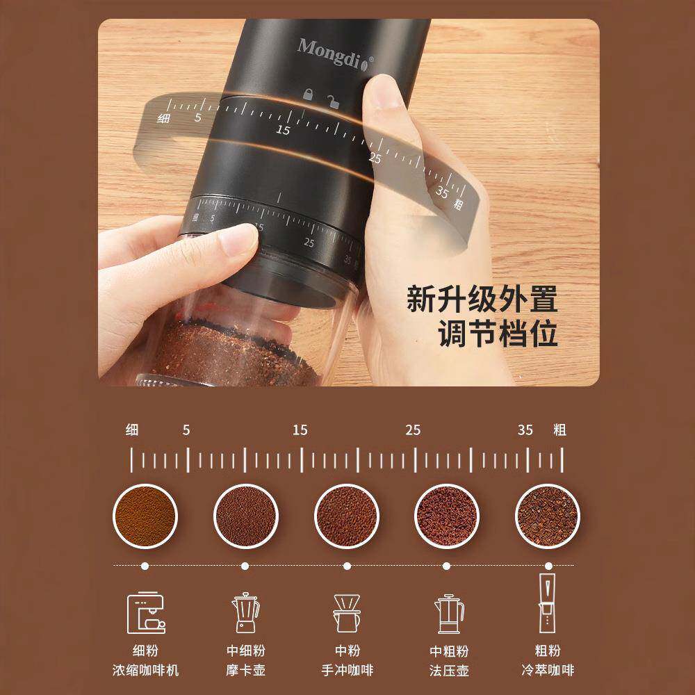 豆机电MD-MDJ32动咖啡豆研磨机用手磨咖啡机研小型家咖啡磨机器按