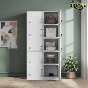 储707物收纳加厚钥鞋 匙锁铁皮柜工宿舍工柜厂车间存包员柜钢制更