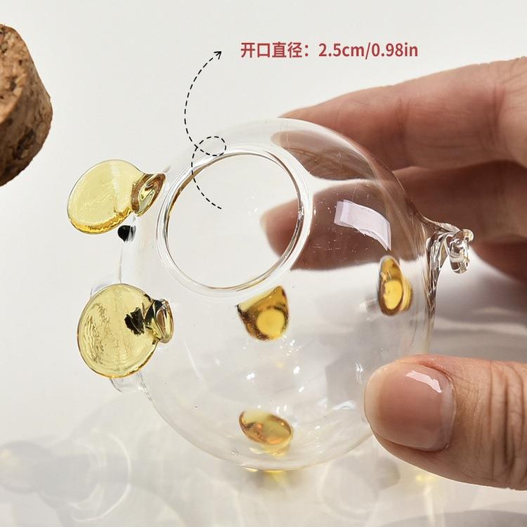 c7dXFref豆豆璃收纳瓶攒金豆金猪存钱罐金存金装黄的瓶子迷你透明