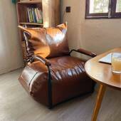 北懒欧人发单沙人休闲榻榻躺椅米29082小户型工业风复古咖啡厅铁