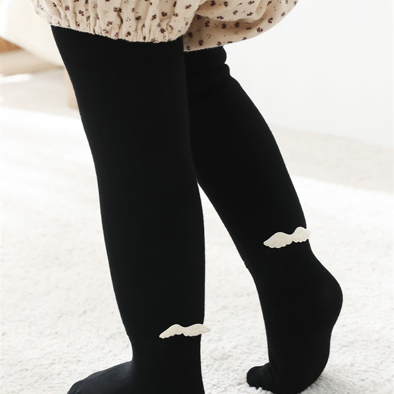 舒心果宝宝连裤袜加绒加厚秋冬款儿童打底袜可开裆女童宝宝连体袜