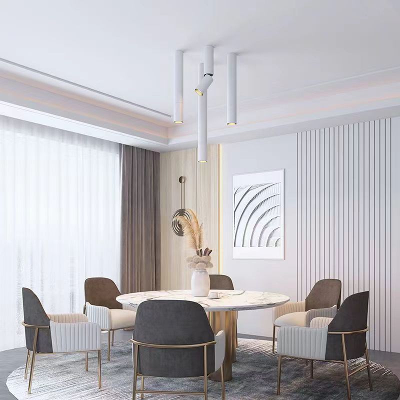长筒明装射灯可调角度折叠圆柱形北欧吸顶式背景墙餐厅创意吧台灯