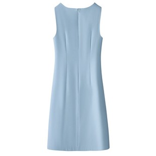 白色主持人礼服女播音艺考正装连衣裙演讲比赛服装上镜面试西装裙