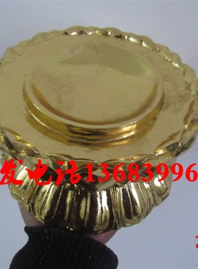 大号黄铜莲花底座摆件圆底座观音佛像玻璃球底座家居客厅用品中式