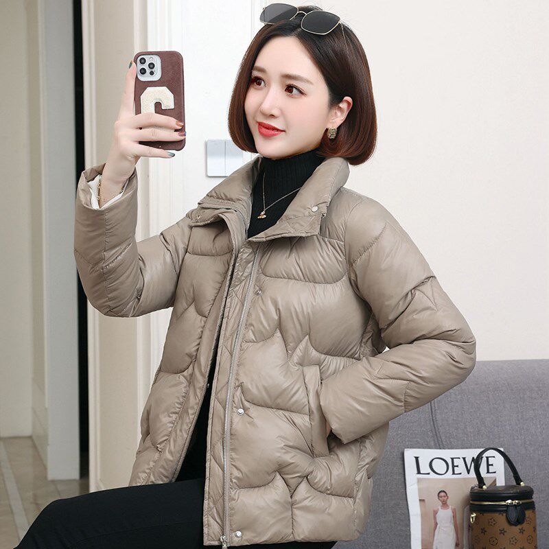 2024冬季新款羽绒棉服女短款宽松中年冬装小个子妈妈小款棉衣外套