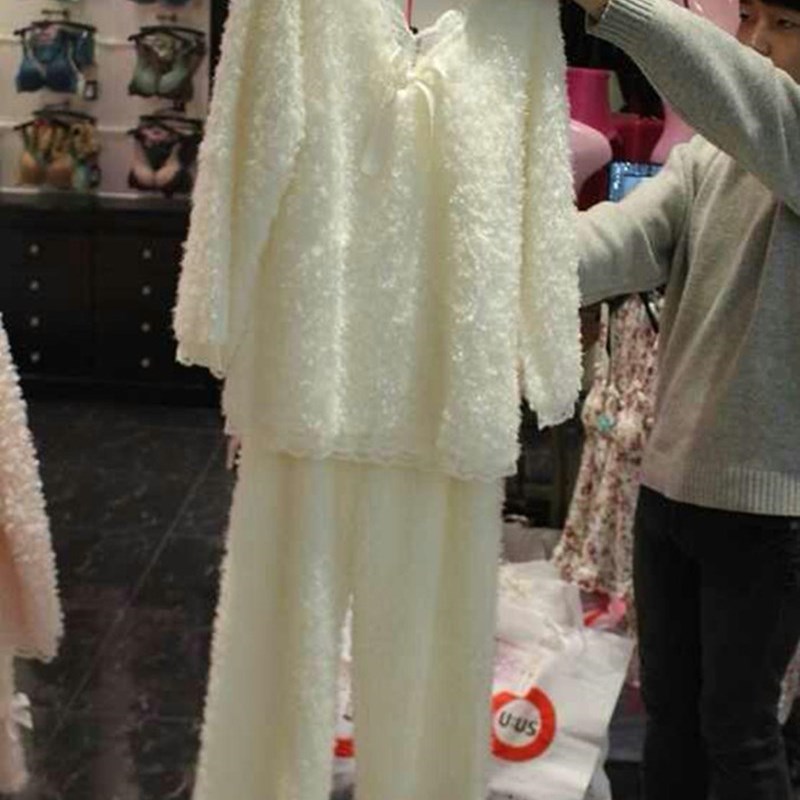 韩国东大门冬季女士维多选择VS可爱公主毛毛绒柔软珊瑚绒睡衣家居