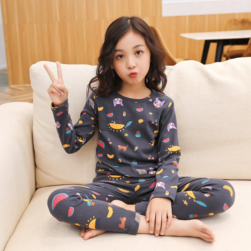 儿童内衣套装2021秋冬新款加厚保暖睡衣男女童纯棉秋衣秋裤两件套