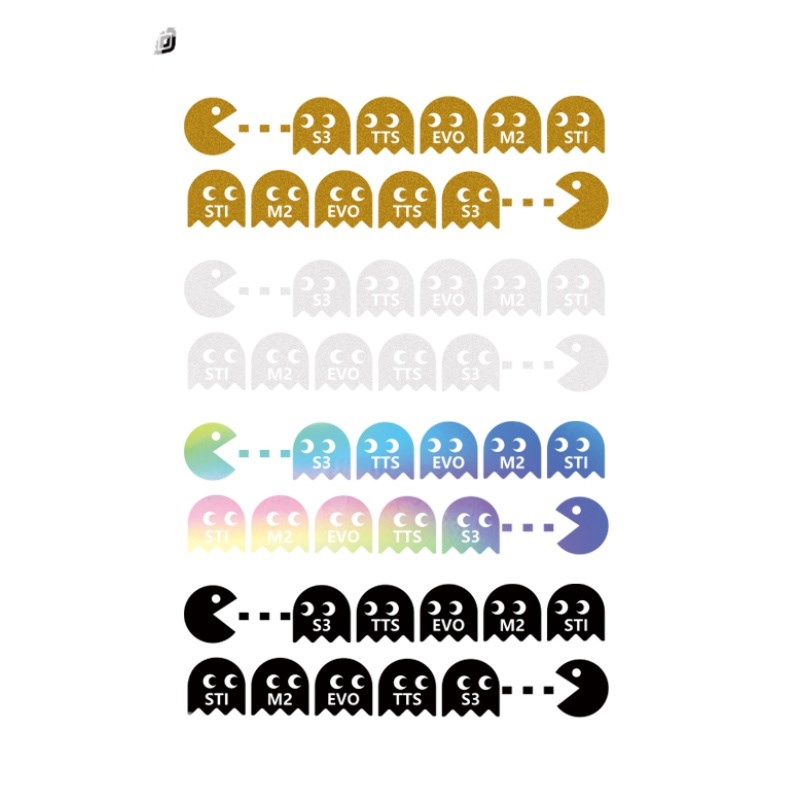 贪吃蛇车窗贴纸 干掉性能车趣味车门窗玻璃个性改装车贴 吃豆豆贴