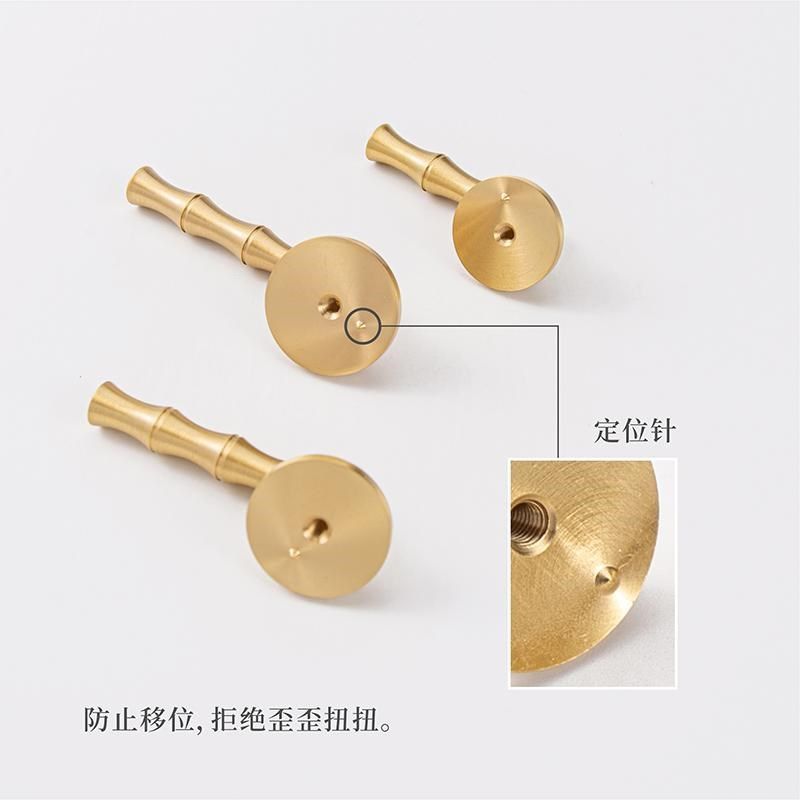 实心黄铜新中式柜门拉手仿古实木家具衣柜抽屉金色竹节小把手轻奢,基础建材,小拉手,淘宝优惠券,粉丝福利购,淘宝优惠卷