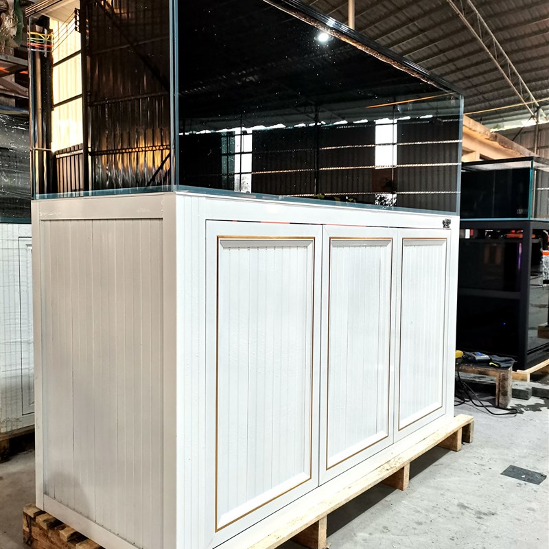 150-60-50右全背包溪流缸白色金边全铝底柜超白底滤支持鱼缸定制