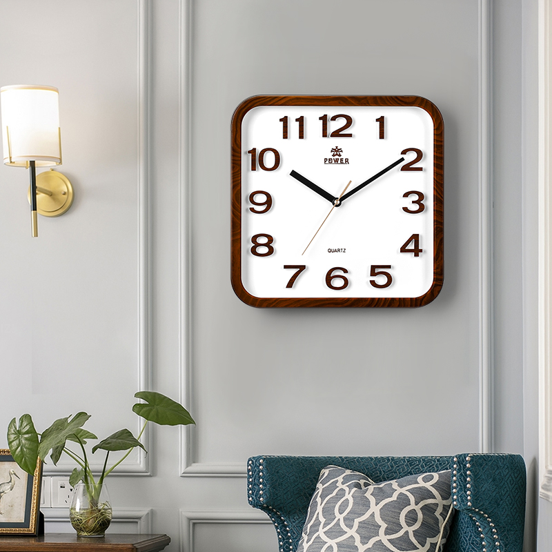 霸王钟表创意挂钟客厅家用时尚简约欧式田园挂表静音电子石英时钟