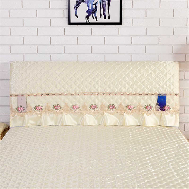 床头罩床裙一体加厚床罩床单床盖床头防尘套罩一体套装带裙边全套