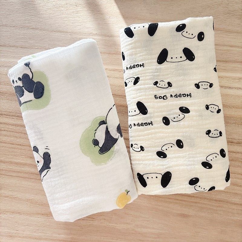 2条装薄款婴儿纱布盖毯纯棉裹布吸水纱布巾春夏季棉包被洗澡浴巾,婴童用品,浴巾,淘宝优惠券,粉丝福利购,淘宝优惠卷