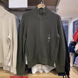 475298 春季新款男装女装拉链针织开衫百搭宽松长袖毛衣外套