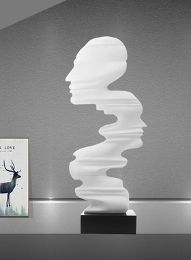 北欧创意思想转动艺术雕塑落地灯家居展厅橱窗艺术品大型落地摆件