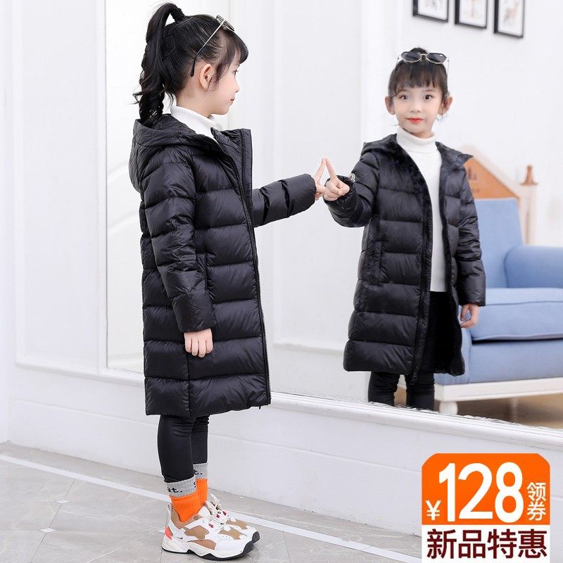 新款儿童羽绒服中长款男童女童轻薄加厚宝宝小童中童大童冬装洋气